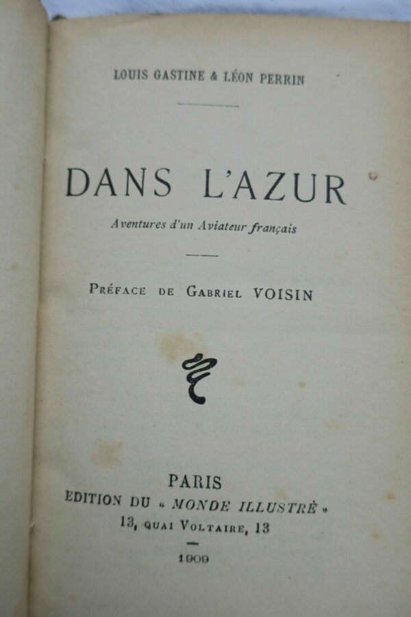 aviation DANS L AZUR. AVENTURES D UN AVIATEUR FRANCAIS 1909 – Image 6