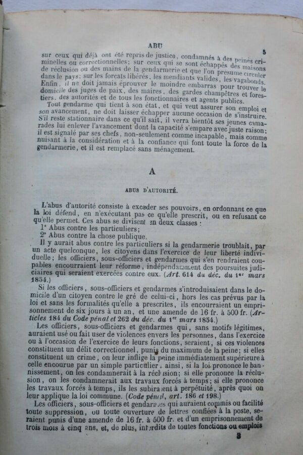 gendarmerie Dictionnaire de la gendarmerie à l'usage.. 1873 – Image 3