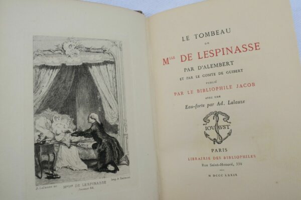 ALEMBERT Le tombeau de Mlle de Lespinasse 1879 – Image 7