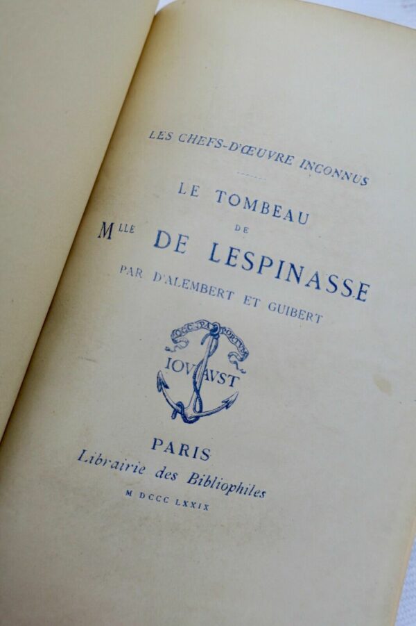 ALEMBERT Le tombeau de Mlle de Lespinasse 1879 – Image 8