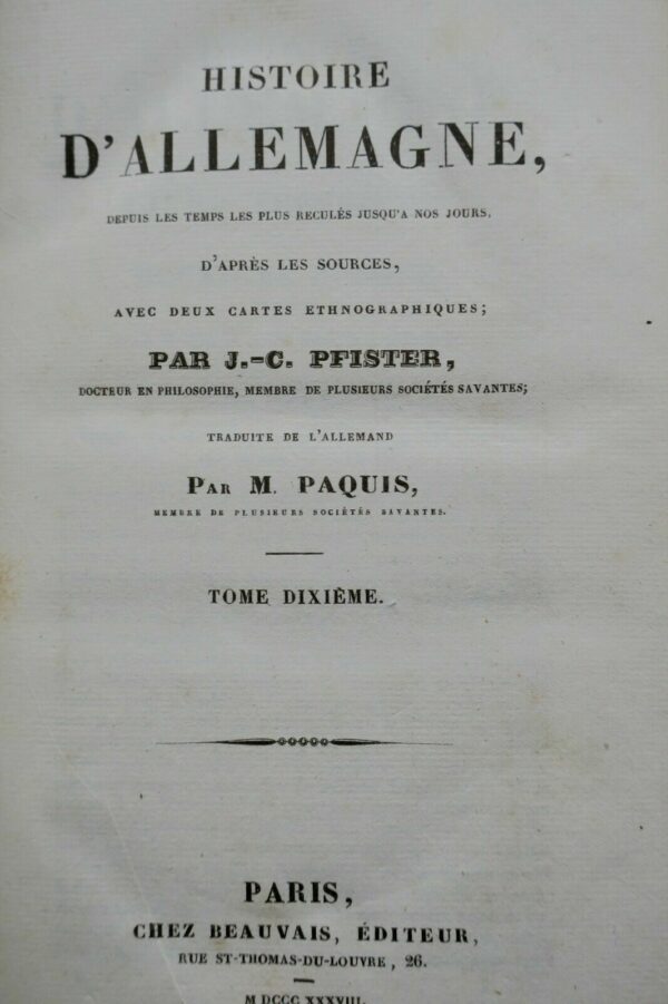 ALLEMAGNE, depuis les temps les plus reculés 1838 – Image 5