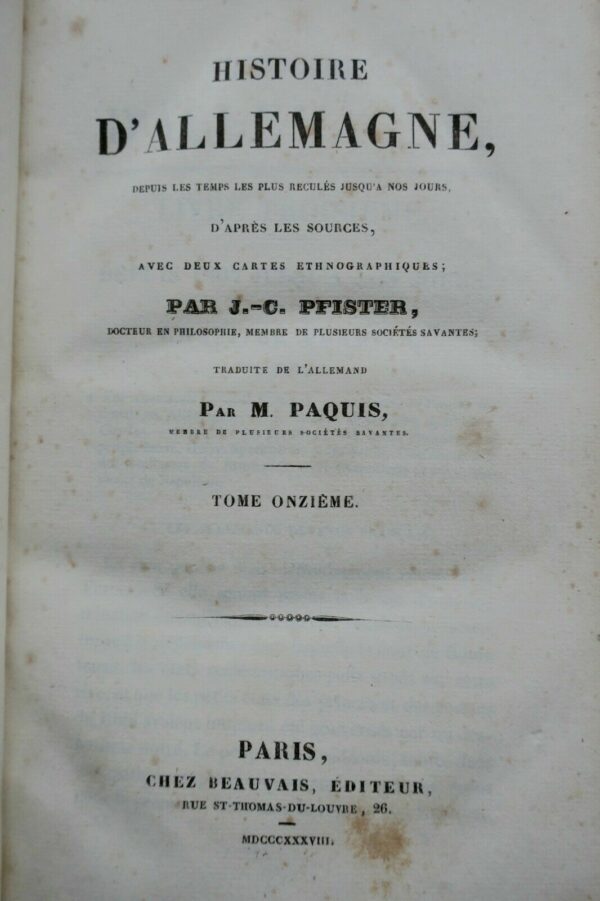 ALLEMAGNE, depuis les temps les plus reculés 1838 – Image 7