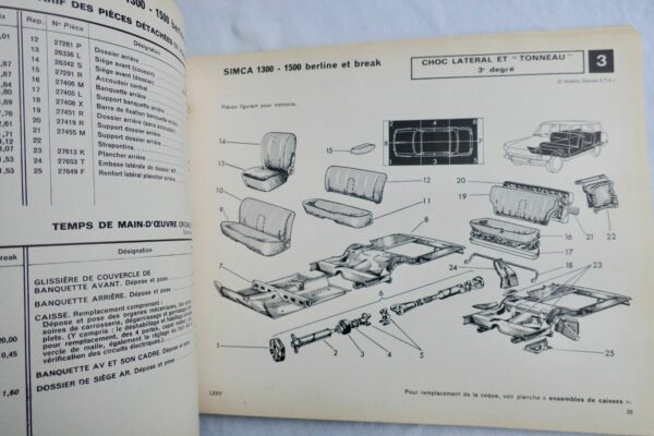 ASSURANCES TECHNIQUES DE L'EXPERTISE AUTOMOBILE 1966 SIMCA 1300-1500 – Image 5