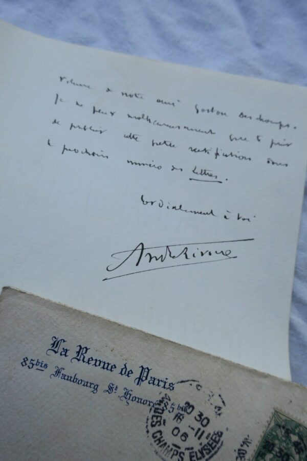 André Rivoire lettre à Fernand Gregh 1906 – Image 4