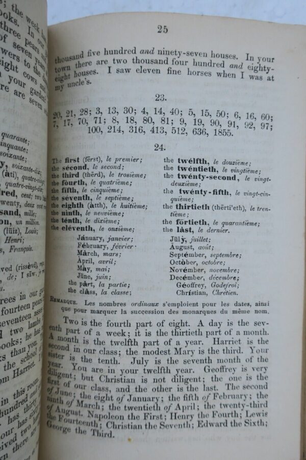 Anglais NLLE METHODE PRATIQUE ET FACILE POUR APPRENDRE LA LANGUE ANGLAISE 1872 – Image 7