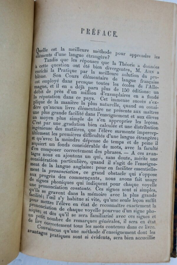 Anglais NLLE METHODE PRATIQUE ET FACILE POUR APPRENDRE LA LANGUE ANGLAISE 1872 – Image 9