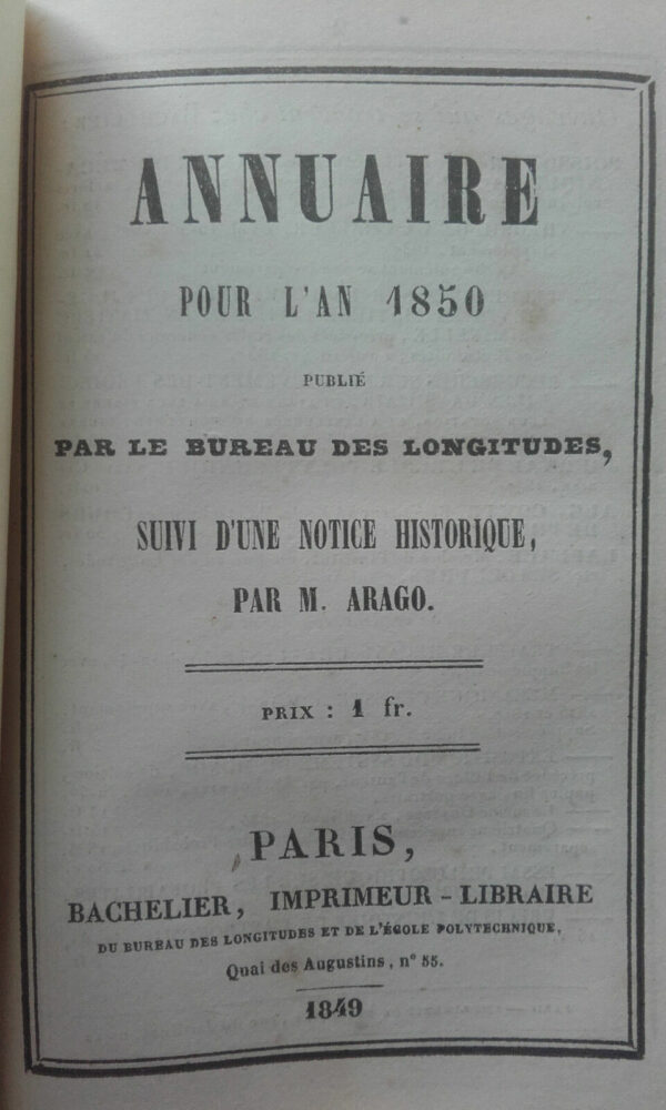 Annuaire pour l'an 1850, par le Bureau des Longitudes – Image 3