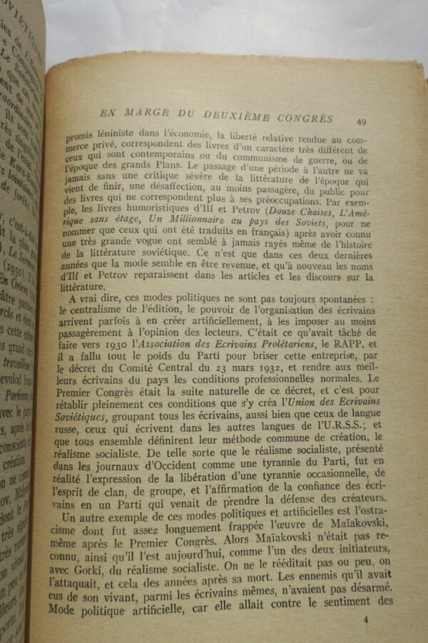 Aragon Littérature soviétiques Denoël. 1955, S.P. + dédicace – Image 8