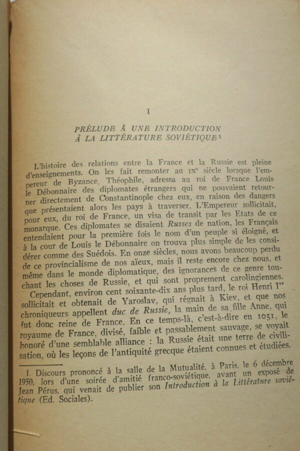 Aragon Littérature soviétiques Denoël. 1955, S.P. + dédicace – Image 9