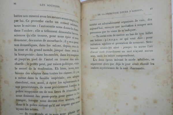 Audouard Les soupers de la princesse Louba d'Askoff..de nihilisme 1880 – Image 4