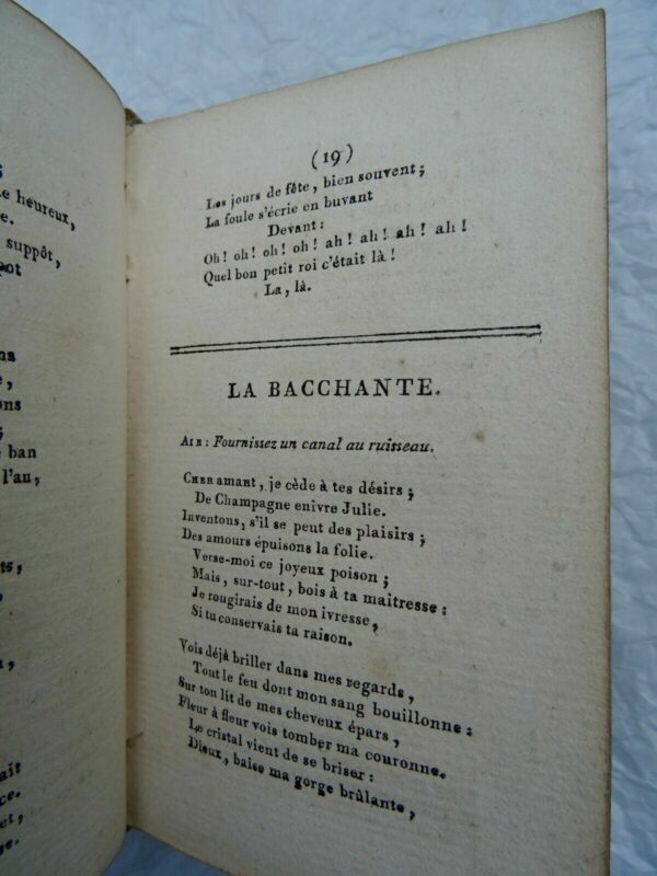 BERANGER Chansons, par J. P. de Beranger, édition de 1823 – Image 5