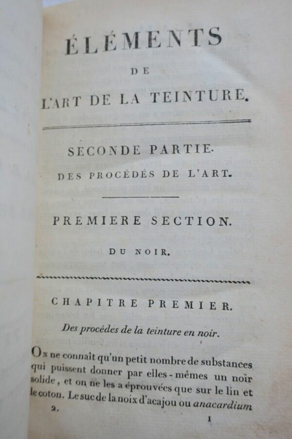 BERTHOLLET Claude Louis Eléments de l'art de la teinture -1804 – Image 7