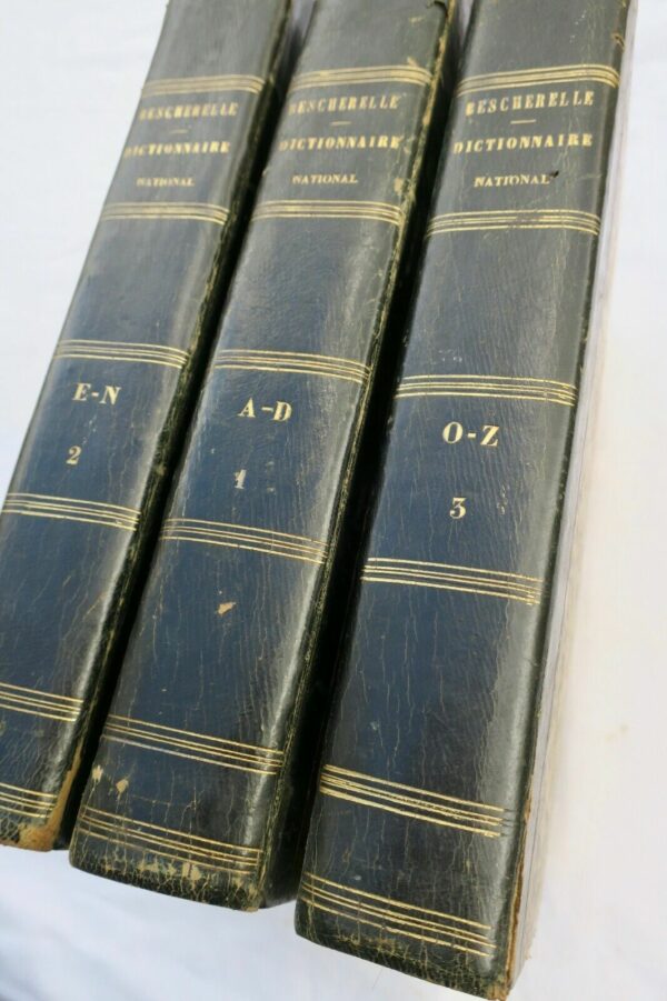 BESCHERELLE AÎNE M. Dictionnaire national 1857 en 3 volumes