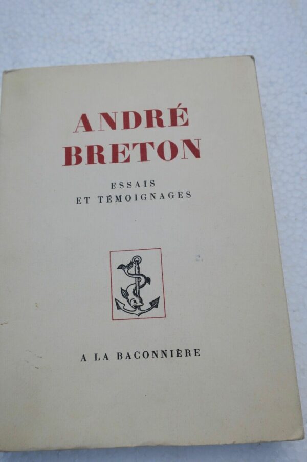 BRETON EIGELDINGER (Marc) André Breton. Essais et témoignages – Image 3