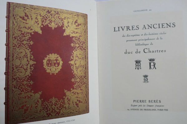 Beres Pierre Catalogue 44. livres anciens duc de Chartres