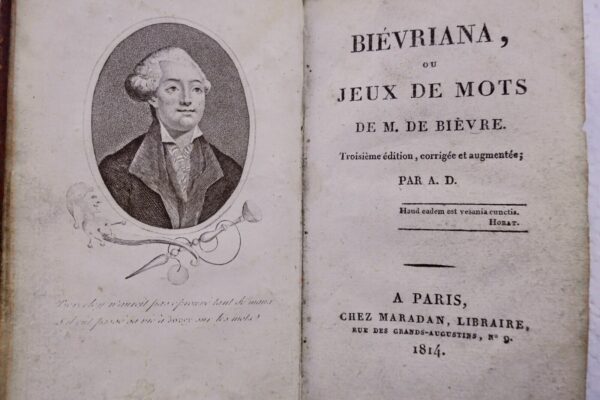 Biévriana, ou jeux de mots de M. de Biévre 1814 – Image 3