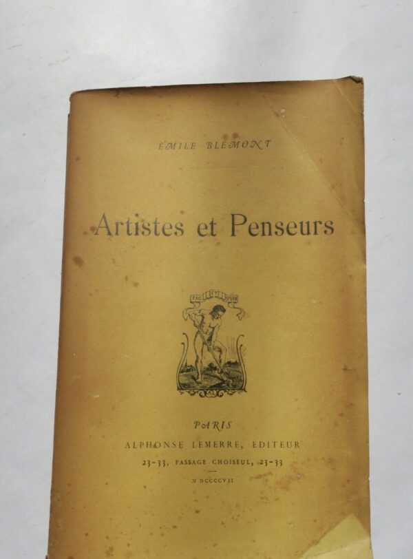 Blémont, Émile (1839-1927) Artistes et penseurs + dédicace