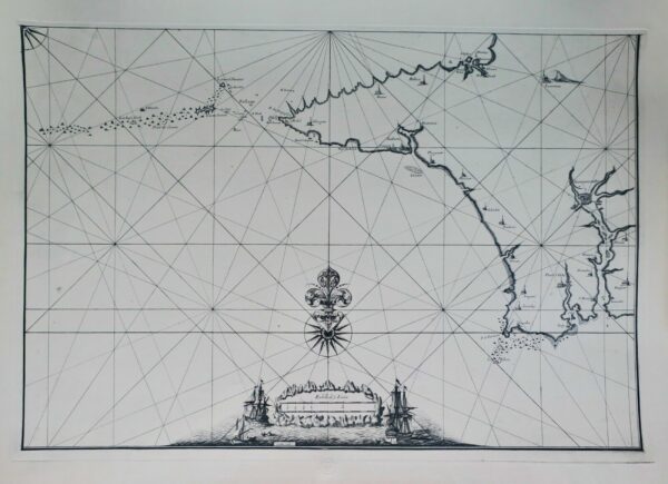 Bretagne Carte 62,5 x 90 cm calcographie musée du Louvre