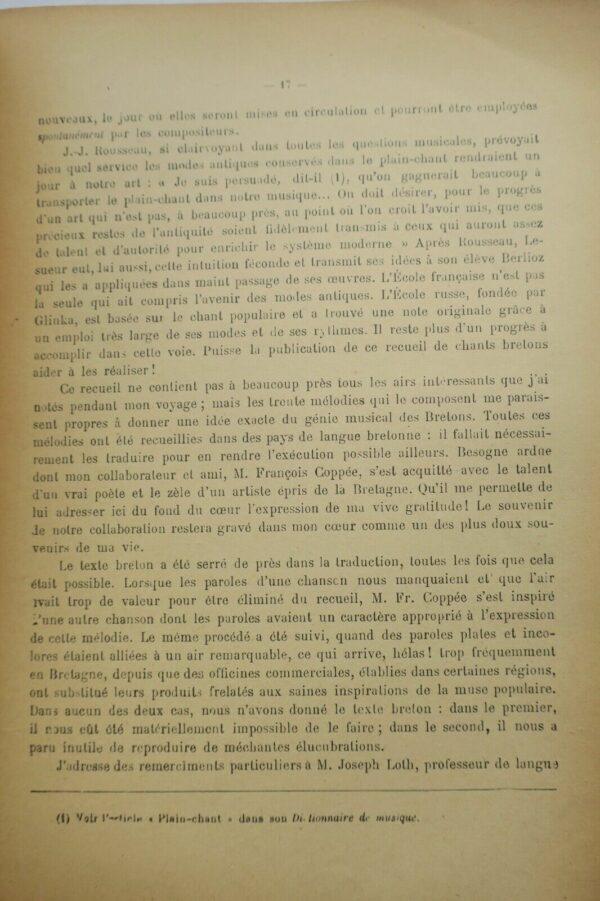 Bretagne Trente Mélodies Populaires de Basse-Bretagne 1885 – Image 6