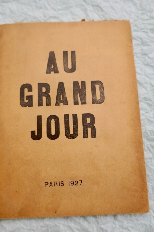 Breton (André)  Au grand jour 1927