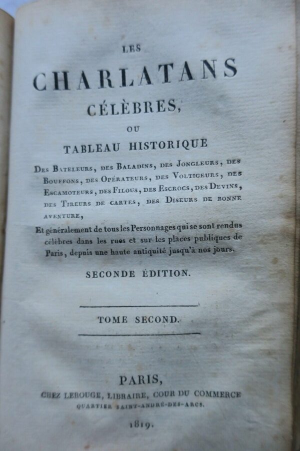 CHARLATANS CÉLÈBRES, ou Tableau Historique des Bateleurs...1819 – Image 9