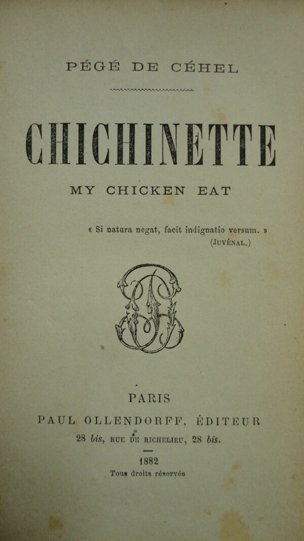 CHICHINETTE my chicken eat par Pégé de Céhel 1882 – Image 3