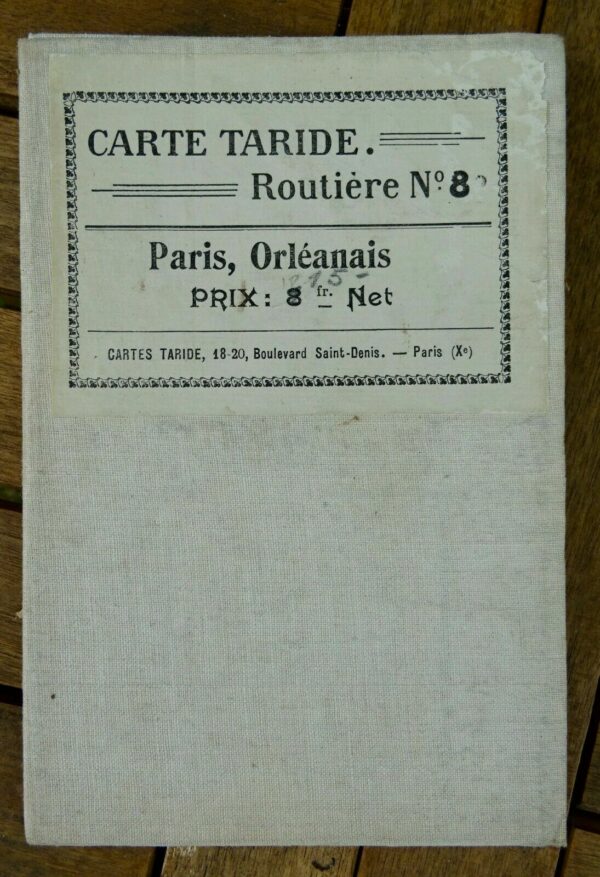 Carte Taride, Routière N°8 : Paris, Orléanais – Image 3