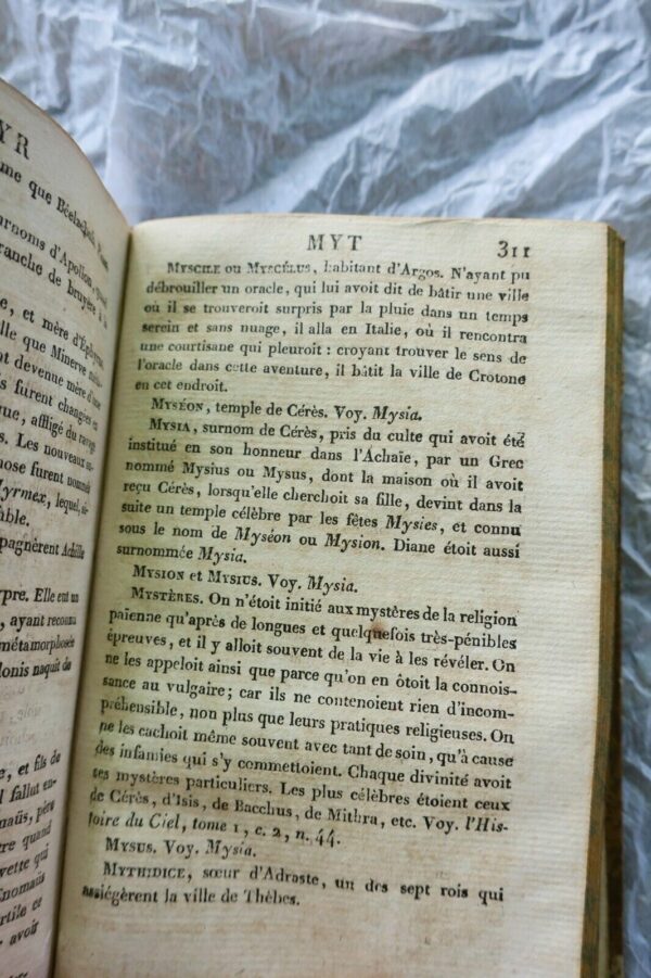 Chompré Dictionnaire abrégé de la Fable, pour l'intelligence des poëtes..1824 – Image 7