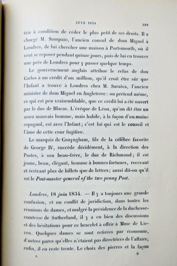 DINO (Duchesse de) Chronique de 1831 à 1835 publiée avec des annotations 1909 – Image 4