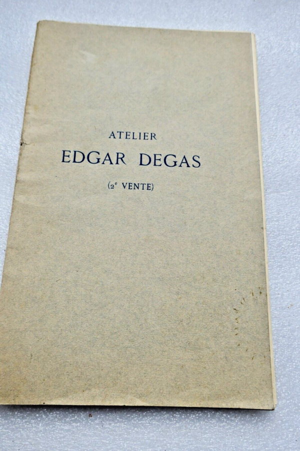 Degas, Edgar Catalogue des tableaux, pastels et dessins par Edgar Degas 1918 – Image 3