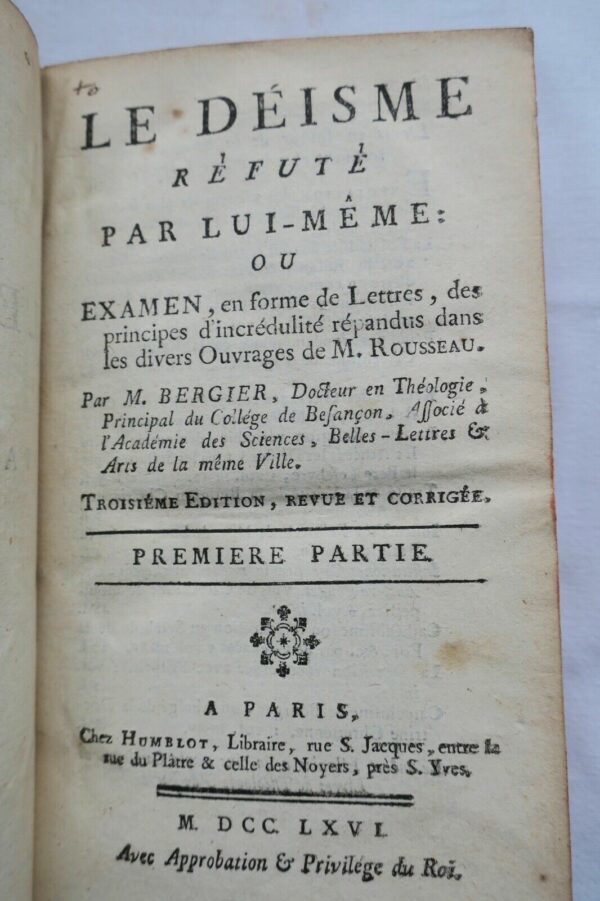 Déisme réfuté par lui-même 1766 – Image 7