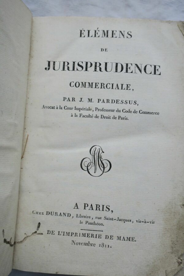 Élémens de jurisprudence commerciale 1811 – Image 3