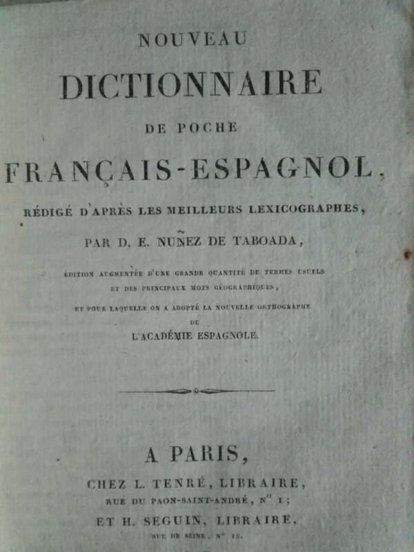 Espagnol  Nouveau Dictionnaire de poche Français-Espagnol & nuevo diccionario – Image 4