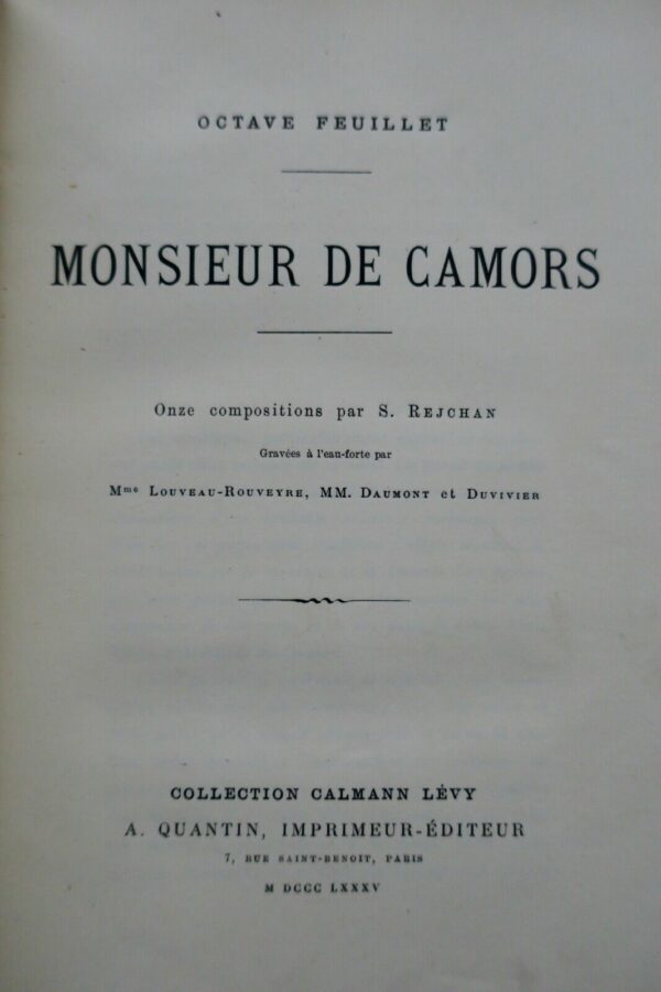 FEUILLET O. MONSIEUR DE CAMORS  11 compositions par S. Rejchan, eaux-fortes – Image 4