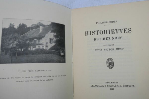 GODET HISTORIETTES DE CHEZ NOUS suivies de CHEZ VICTOR HUGO.1923