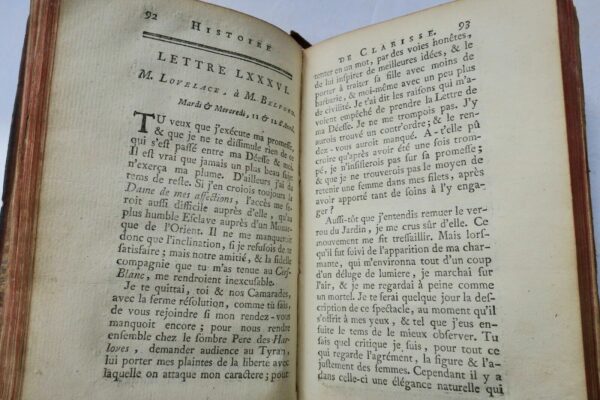 HARLOVE Lettres Angloises ou Histoire de Miss Harlove 1751 – Image 4