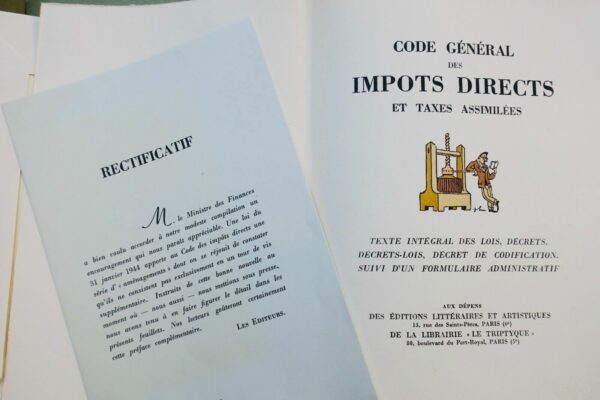 HEMARD CODE GENERAL DES IMPOTS DIRECTS illustré J. HEMARD – Image 4