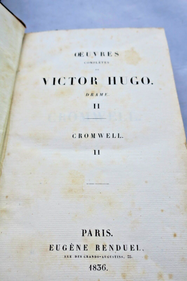 HUGO (Victor) Cromwell. Paris, Eugène Renduel, 1836 – Image 4