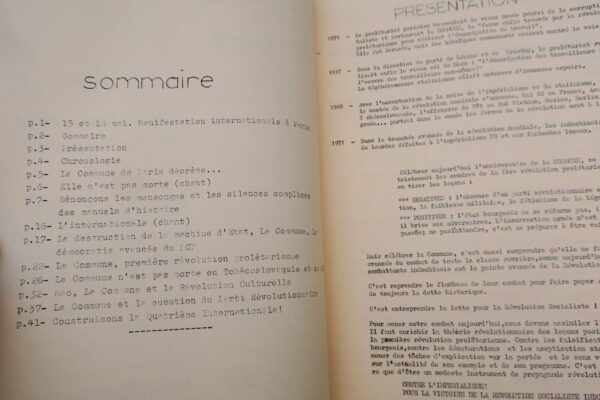 Jeune garde n°1 1971 comité rouge et de la ligue communiste cent ans  LA COMMUNE – Image 8