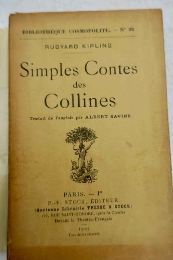 KIPLING (Rudyard).- Simples contes des collines EO