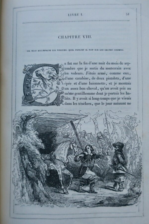 LE SAGE  Histoire de Gil Blas de Santillane - Vignettes de Jean Gigoux 1835 – Image 8