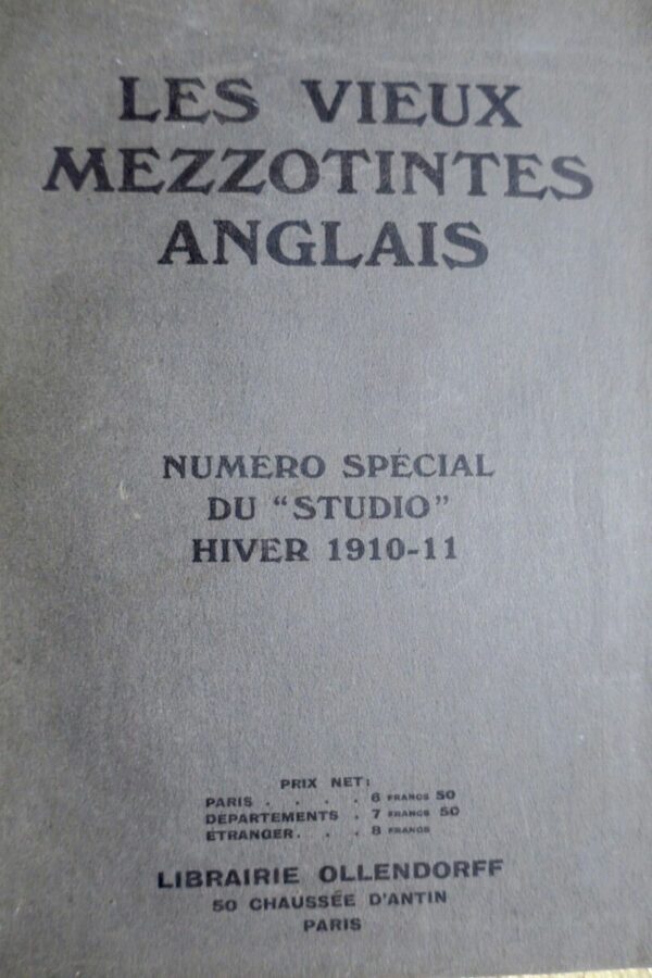 LES VIEUX MEZZOTINTES ANGLAIS. Numéro spécial du “Studio” hiver 1910-11 – Image 5