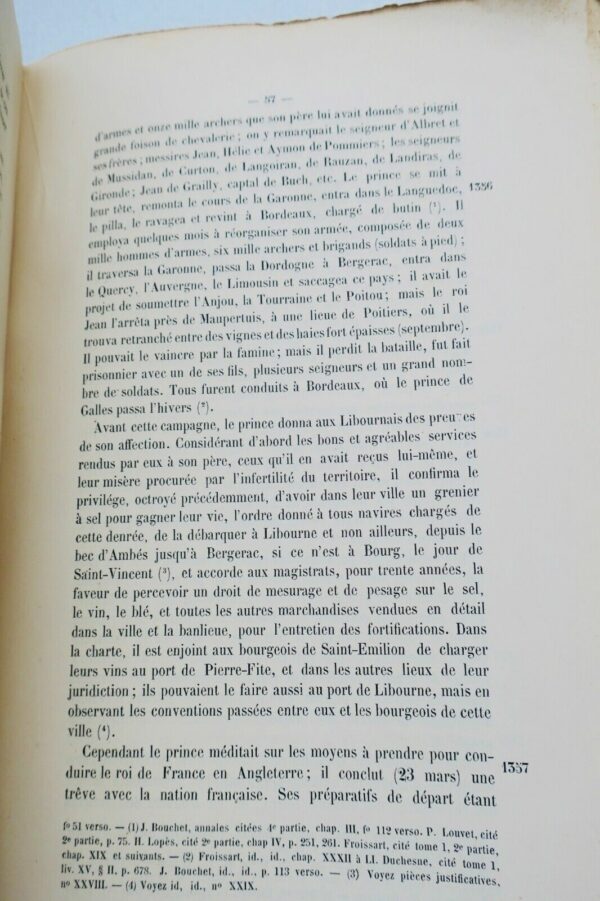 Libourne Histoire de Libourne , villes et bourgs de son arrondissement 1876 – Image 5