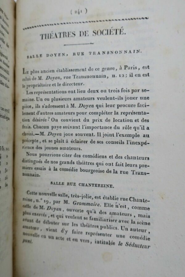 L’indicateur général des spectacles de Paris 1819 – Image 4