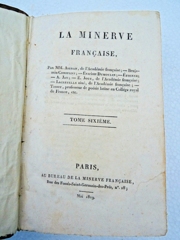 Minerve française. Tome sixième. 1819 – Image 8