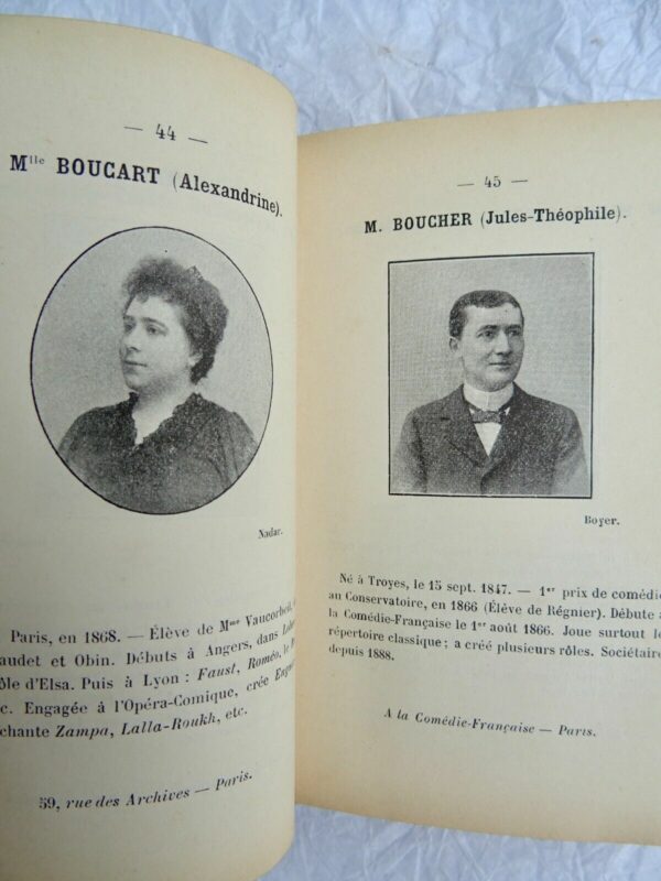 NOS ARTISTES. Portraits et biographies suivis d'une notice... 1895 – Image 7