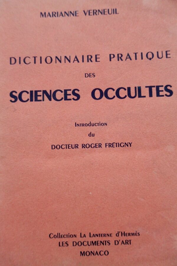 Occultisme Dictionnaire pratique des sciences occultes1950