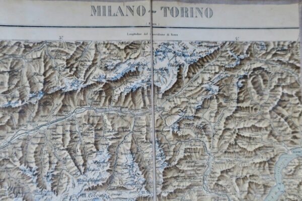 Piémont Milano Turino carte 1900