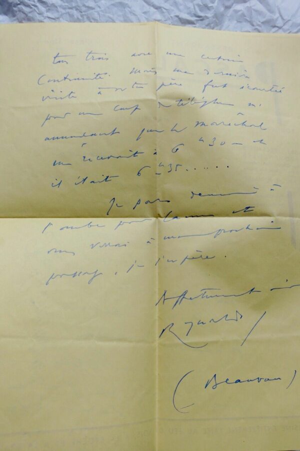 RENALDO HAHN PROUST Lettre autographe manuscrite signée – Image 3