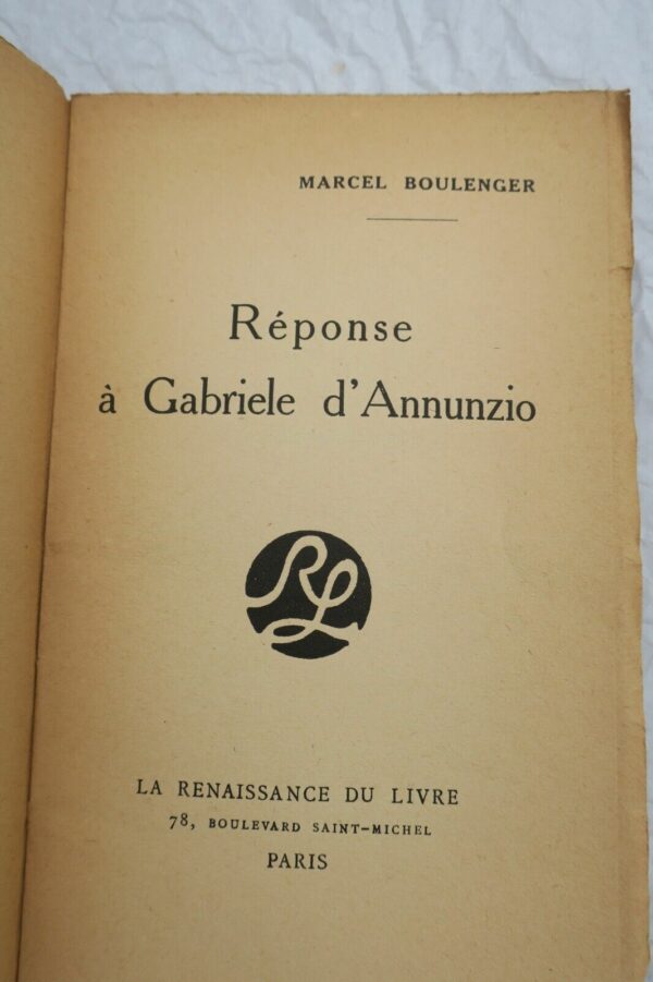 REPONSE A GABRIELE D'ANNUNZIO – Image 6